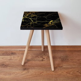 Hanah Home Shp185 Mesa Auxiliar Negro y Oro